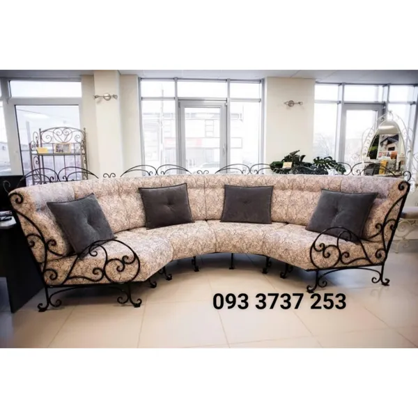 SOFA SẮT RÈN HÌNH BÁN NGUYỆT SANG TRỌNG