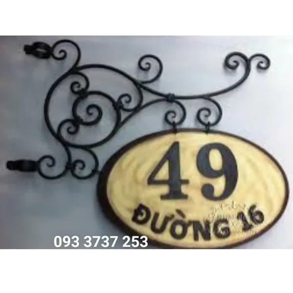 BIỂN SỐ NHÀ SẮT MỸ THUẬT ĐẸP TẠI HCM