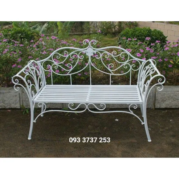 GHẾ BĂNG DÀI SẮT PHONG CÁCH CỔ ĐIỂN SANG