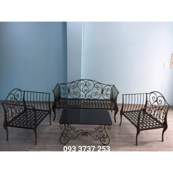 BÀN GHẾ SOFA SẮT RÈN MỸ THUẬT