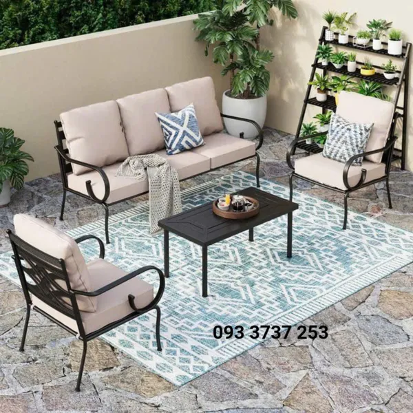 BÀN GHẾ SOFA SẮT MỸ 
