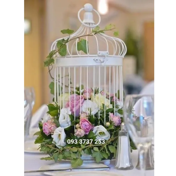 MẪU LỒNG CHIM BẰNG SẮT DÁNG THANH LỊCH