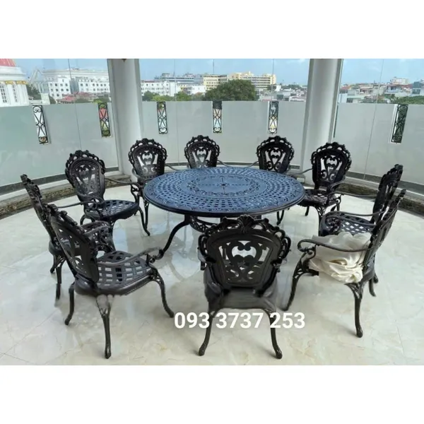 BÀN GHẾ NHÔM ĐÚC CAO CẤP CHO PHÒNG ĂN