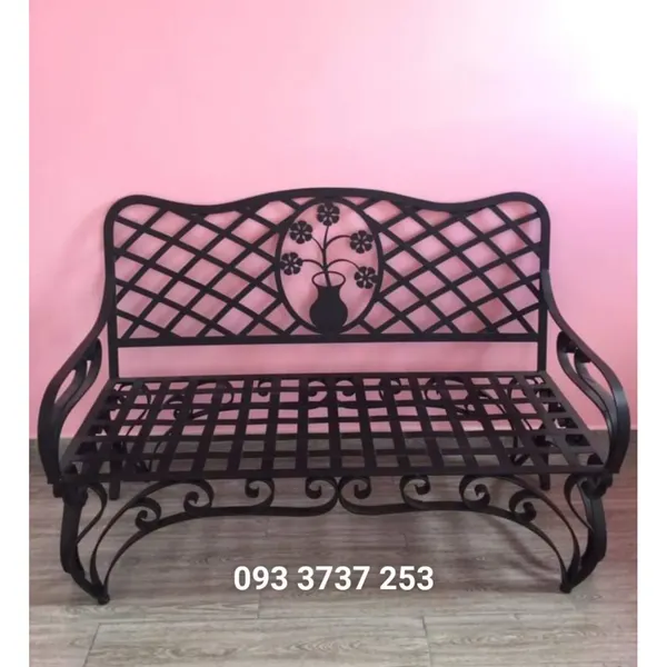 GHẾ DÀI SẮT RÈN NGHỆ THUẬT