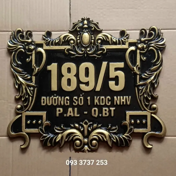 BIỂN SỐ NHÀ NHÔM ĐÚC NGHỆ THUẬT