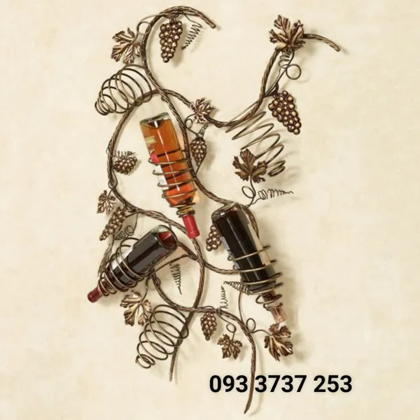 GIÁ ĐỠ RƯỢU MÀU GIẢ CỔ SANG TRỌNG