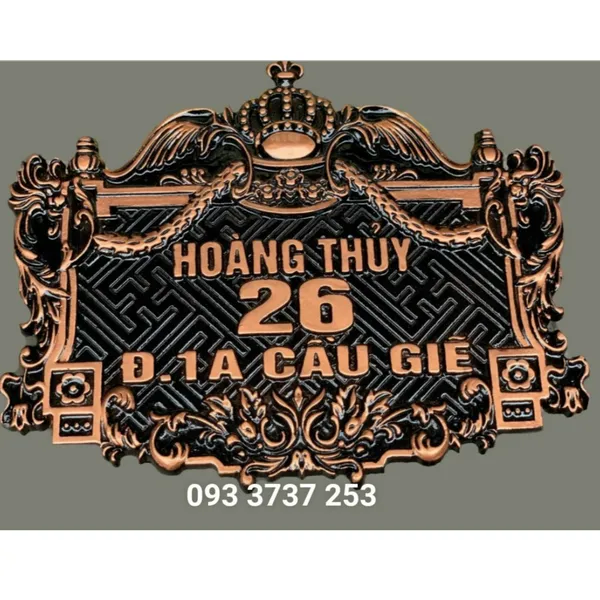 BIỂN SỐ NHÀ NHÔM ĐÚC ĐẸP