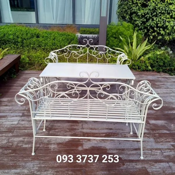 BÀN GHẾ SÂN VƯỜN SẮT MỸ THUẬT