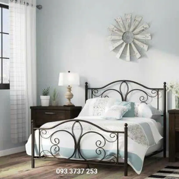 GIƯỜNG SẮT UỐN HOA VĂN ĐẸP