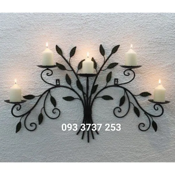 ĐÈN NẾN ỐP TƯỜNG SẮT MỸ THUẬT