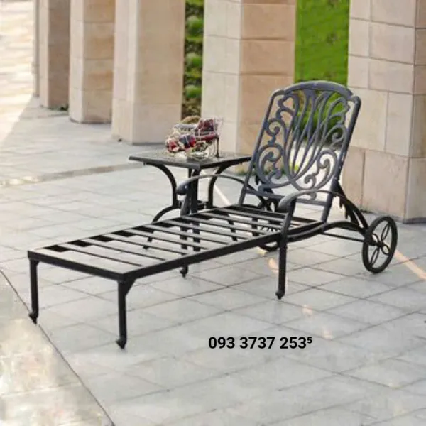GHẾ HỒ BƠI LƯNG TỰA HỌA TIẾT HOA SEN