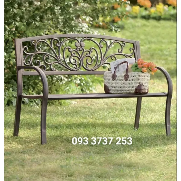 GHẾ DÀI NGOÀI TRỜI SẮT UỐN PHONG CÁCH CỔ ĐIỂN