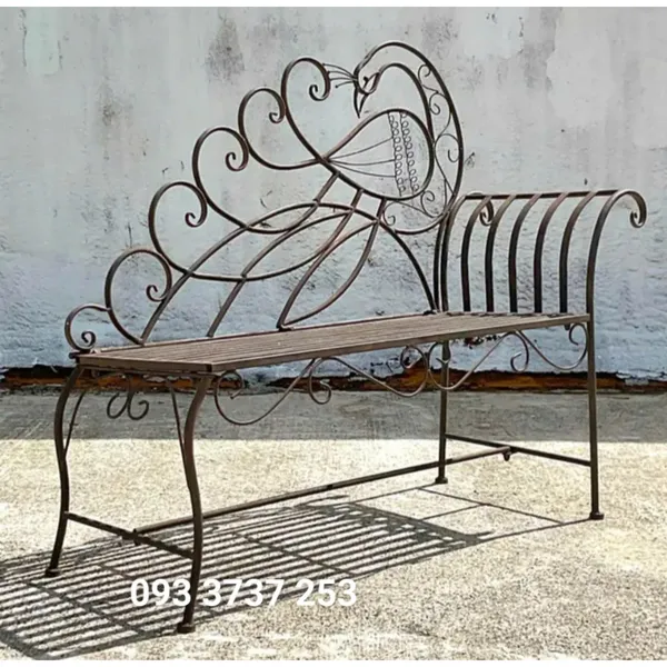 GHẾ BĂNG DÀI HỌA TIẾT CHIM CÔNG XÒE ĐUÔI ẤN TƯỢNG