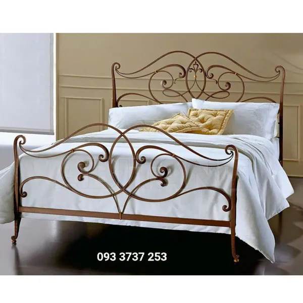 GIƯỜNG SẮT RÈN HOA VĂN DUYÊN DÁNG