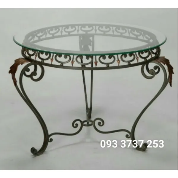 BÀN CHÂN SẮT MỸ THUẬT HỌA TIẾT CHỮ C