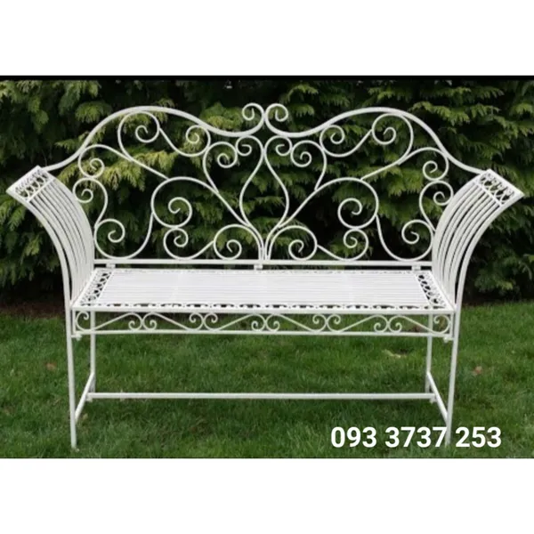 MẪU GHẾ DÀI SẮT UỐN NGHỆ THUẬT DUYÊN DÁNG