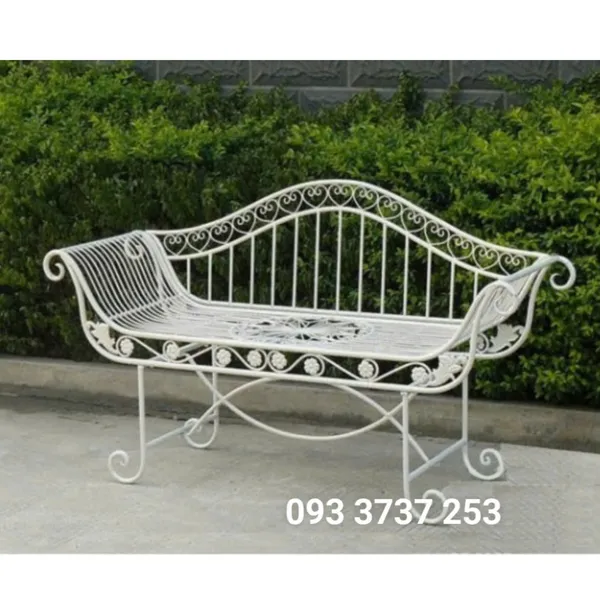 GHẾ DÀI NGOÀI TRỜI SẮT MỸ THUẬT PHONG CÁCH CHÂU ÂU