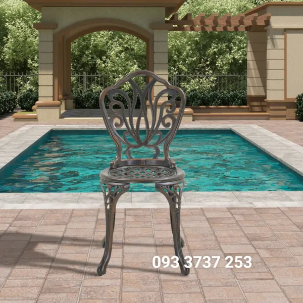 GHẾ NHÔM NGOÀI TRỜI DÁNG THANH LỊCH