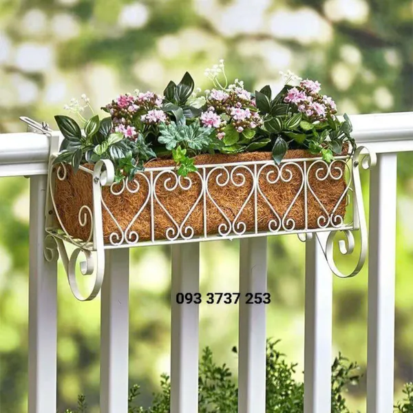 KỆ HOA DÀI TRANG TRÍ HÀNG RÀO ĐẸP