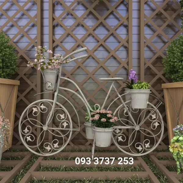 XE ĐẠP SẮT TRANG TRÍ SÂN VƯỜN LÃNG MẠN