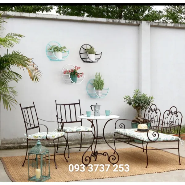 BỘ BÀN GHẾ NGOÀI TRỜI BẰNG SẮT ĐẸP TẠI HCM