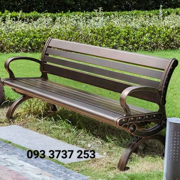 GHẾ BĂNG DÀI NHÔM ĐÚC PHONG CÁCH CHÂU ÂU