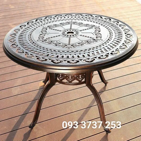 BÀN NHÔM ĐÚC HỌA TIẾT HOA MAI SIÊU ĐẸP