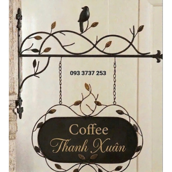 BIỂN HIỆU QUÁN COFFEE MÀU GIẢ CỔ 