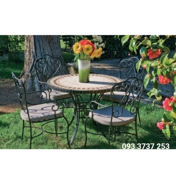  BÀN GHẾ SẮT NGOÀI TRỜI PHONG CÁCH BISTRO