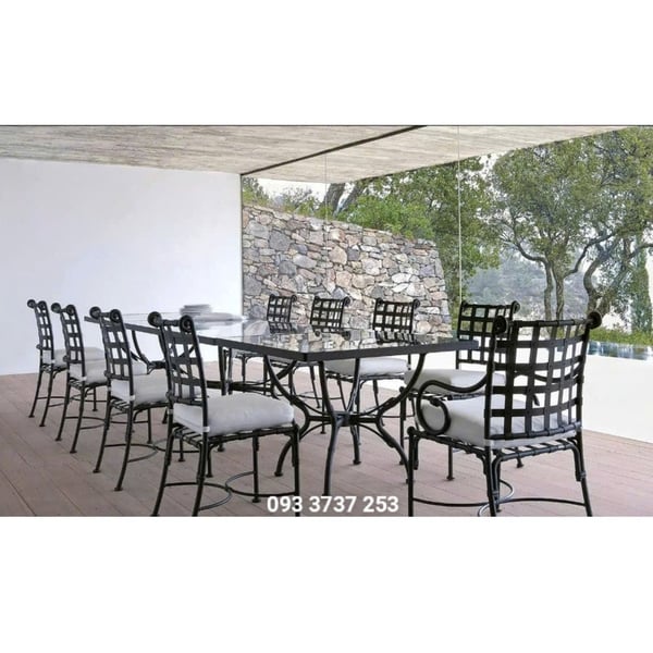 BỘ BÀN ĂN SẮT MỸ THUẬT PHONG CÁCH CHÂU ÂU SANG TRỌNG