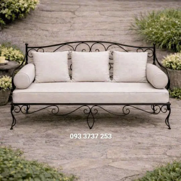 SOFA SẮT RÈN MỸ THUẬT PHONG CÁCH CHÂU ÂU  - ĐẸP, SANG TRỌNG
