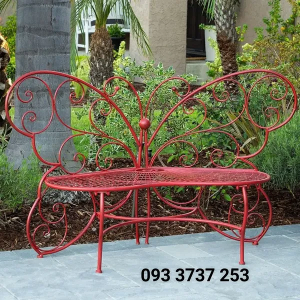 GHẾ BƯỚM SẮT MỸ THUẬT TRANG TRÍ SÂN VƯỜN ĐẸP LUNG LINH