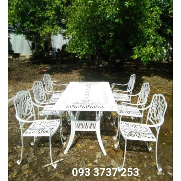 BÀN GHẾ NGOÀI TRỜI SẮT CNC NGHỆ THUẬT