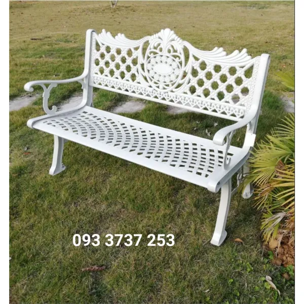 GHẾ BĂNG DÀI NHÔM ĐÚC MÀU TRẮNG SANG TRỌNG
