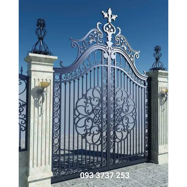 Cổng sắt rèn mỹ thuật Khang Hân KH16-CSR026
