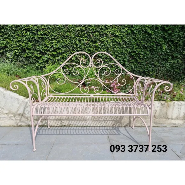 GHẾ DÀI SẮT MỸ THUẬT TAY VỊN DUYÊN DÁNG