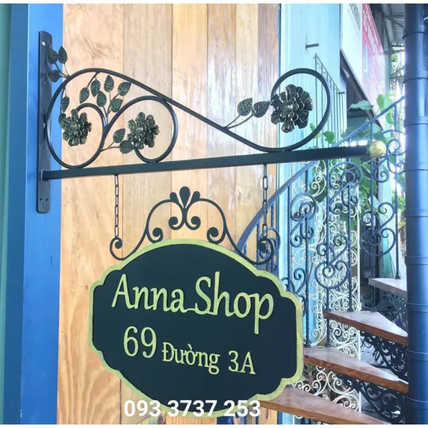 BIỂN HIỆU SHOP BẰNG SẮT MỸ THUẬT