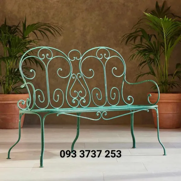 GHẾ BĂNG DÀI SẮT UỐN NGHỆ THUẬT ĐẸP