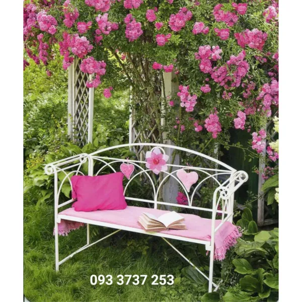 GHẾ DÀI SẮT RÈN MỸ THUẬT TRANG TRÍ SÂN VƯỜN LUNG LINH