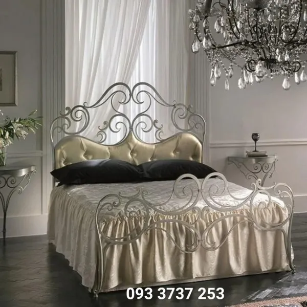 GIƯỜNG SẮT MỸ THUẬT HOA VĂN DUYÊN DÁNG