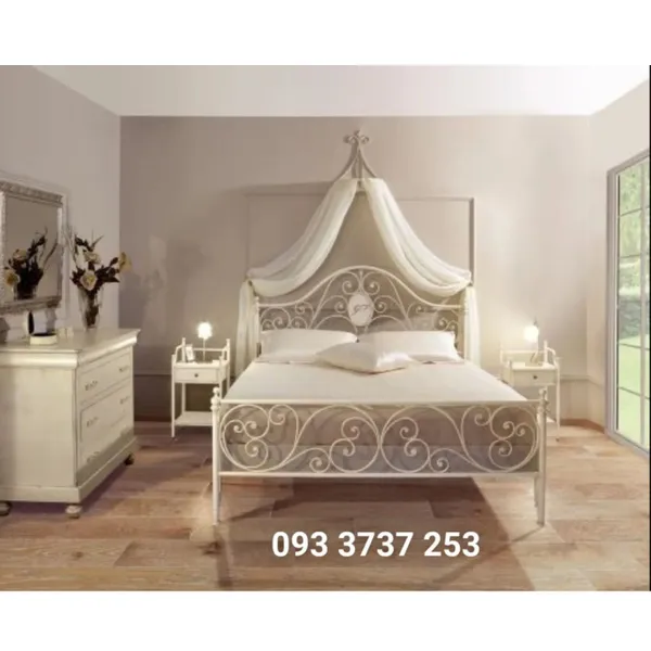 GIƯỜNG SẮT RÈN MỸ THUẬT ĐẸP DUYÊN DÁNG