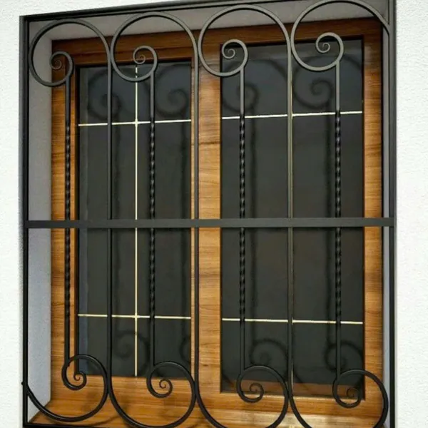 Khung bảo vệ cửa sổ sắt uốn  KH16-CS026