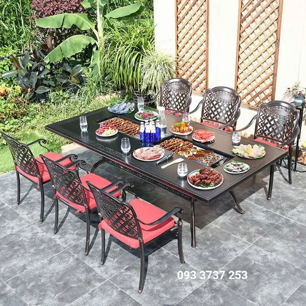 BỘ BÀN NƯỚNG NHÔM ĐÚC 2 BẾP TIỆN LỢI