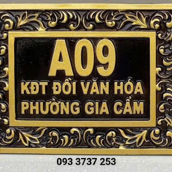 BIỂN SỐ NHÀ NHÔM ĐÚC DUYÊN DÁNG