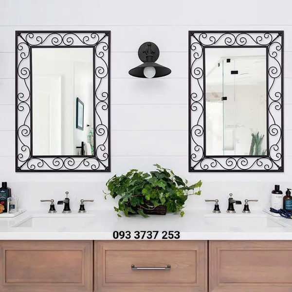 GƯƠNG TREO TƯỜNG NHÀ TẮM SẮT UỐN ĐẸP
