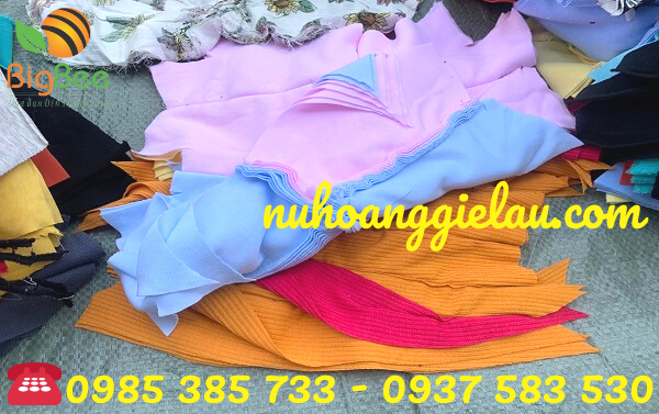 giẻ lau may nối nhiều màu sắc