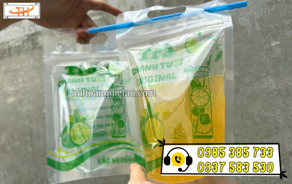 túi zip trà chanh 2 mặt trong, tiện lợi, bắt mắt túi zip trà chanh 2 mặt trong, tiện lợi, bắt mắt