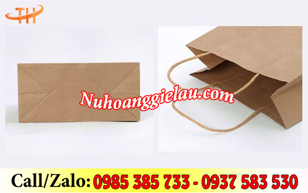 Túi giấy kraft nâu thiết kế tiện lợi, sang trọng Túi giấy kraft nâu thiết kế tiện lợi, sang trọng