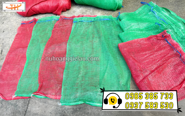 Bao lưới đựng nông sản hàng sẵn nhiều màu tại Thu Hồng Bao lưới đựng nông sản hàng sẵn nhiều màu tại Thu Hồng