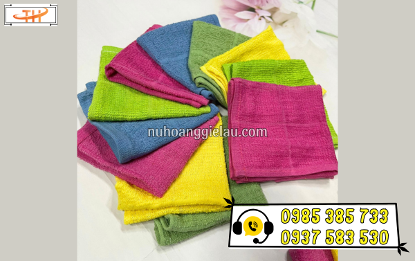 Khăn lau cotton đủ màu Khăn lau cotton đủ màu
